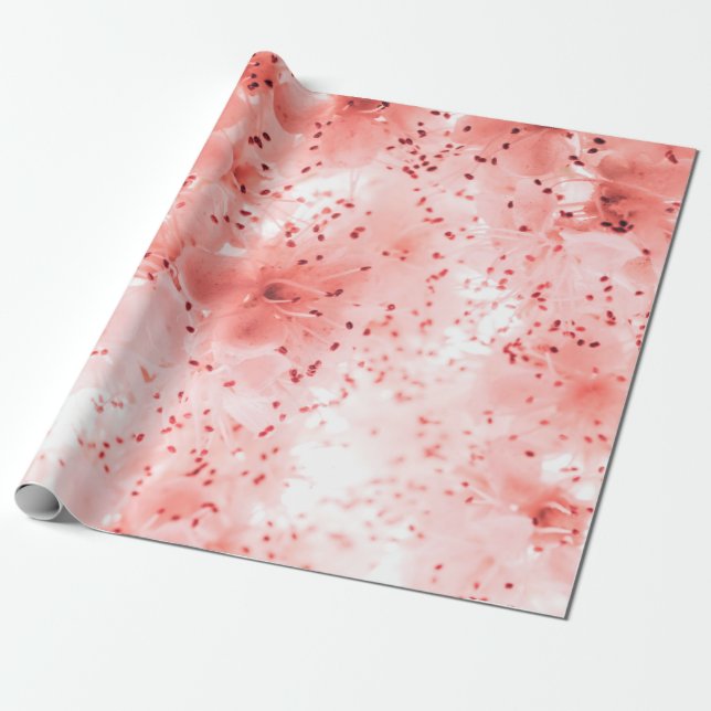 Papier Cadeau Arrière-plan fleuri Abstrait de fleurs roses (Déroulé)