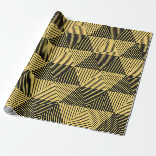 Papier Cadeau Arrière - plan géométrique Abstrait. maillage hexa