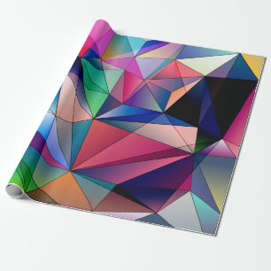 Papier Cadeau Arrière - plan géométrique de diamants de polyg