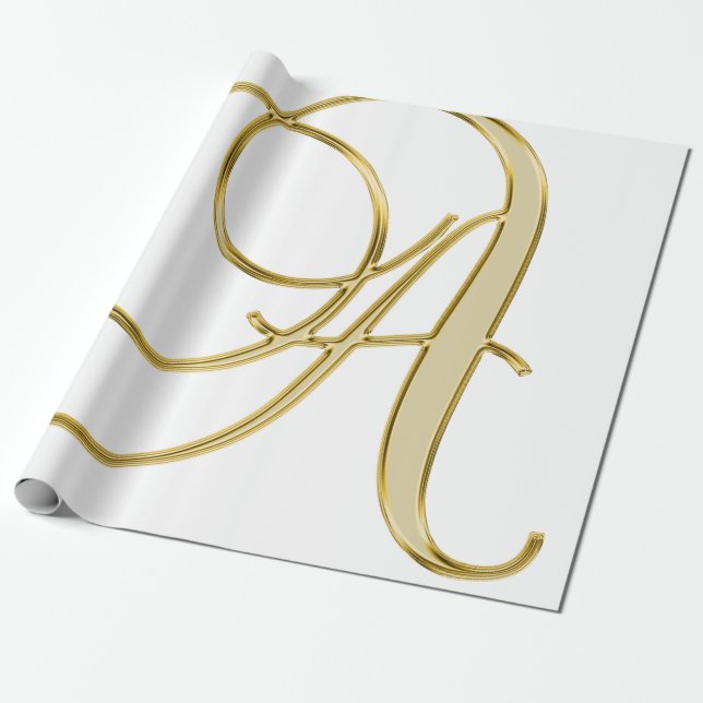 Papier Cadeau Arrière - plan initial de lettre alphabet (Déroulé)