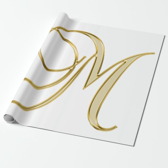 Papier Cadeau Arrière - plan initial de lettre alphabet (Déroulé)