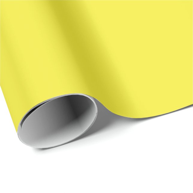 Papier Cadeau Arrière-plan jaune uni vibrant (Coin rond)