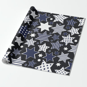 Papier Cadeau Arrière - plan motif transparent avec starspat sty