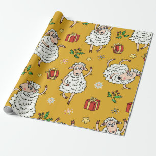 Papier Cadeau arrière - plan mouton vintage