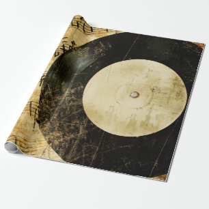 Papier Cadeau arrière - plan musical vintage