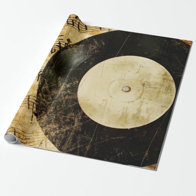 Papier Cadeau arrière - plan musical vintage (Déroulé)