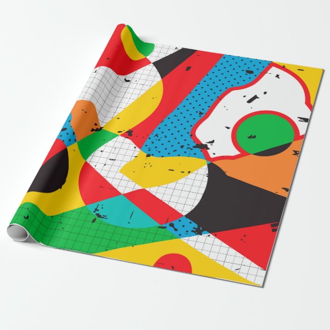 Papier Cadeau arrière - plan pop art (Déroulé)