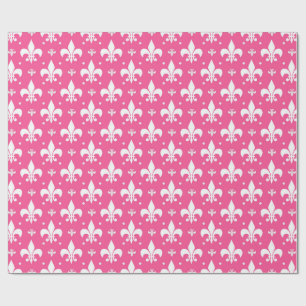 Papier Cadeau Arrière - plan rose Fleur-de-lis Motif design