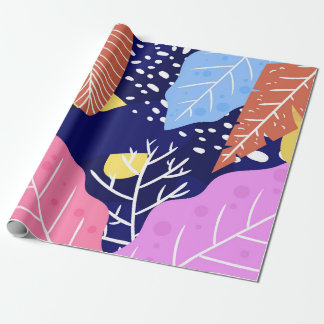 Papier Cadeau Arrière - plan tropical aux plantes de jungle. Dép