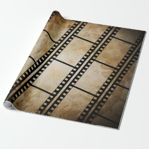 Papier Cadeau arrière - plan vintage avec cadre de film, photo, 