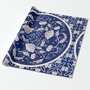 Papier Cadeau arrière - plan vintage. Belle motif ronde fleurie