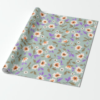 Papier Cadeau arrière - plan vintage fleuri. Modèle floral avec