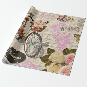 Papier Cadeau Arrière - plan vintage sans couture avec roses, pa
