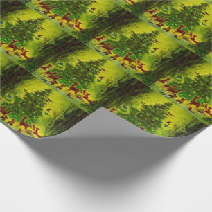 Papier Cadeau Art 1950 vintage de Noël d'enveloppe de cadeau be