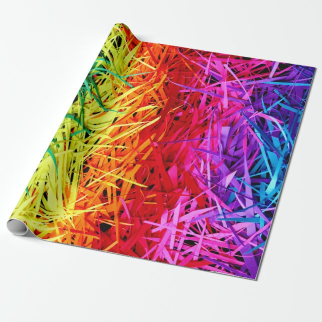Papier Cadeau Art abstrait coloré (Déroulé)