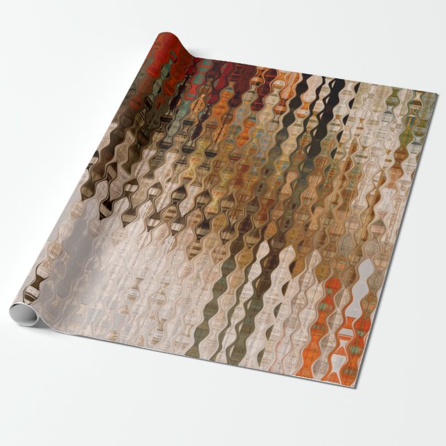 Papier Cadeau art abstrait coloré carrefour géométrique (Déroulé)