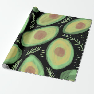 Papier Cadeau Art aquarelle d'avocat