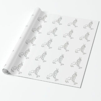 Papier Cadeau Art de acroupissement de griffonnage de Wendigo