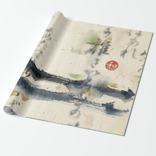 Papier Cadeau Art de calligraphie japonaise vintage (11)