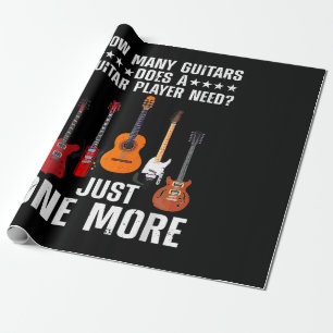Papier Cadeau Art de joueur de guitare drôle pour hommes femmes 