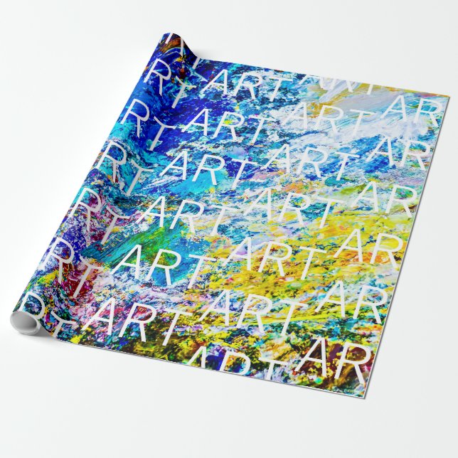 Papier Cadeau Art de la palette de couleurs personnalisable (Déroulé)