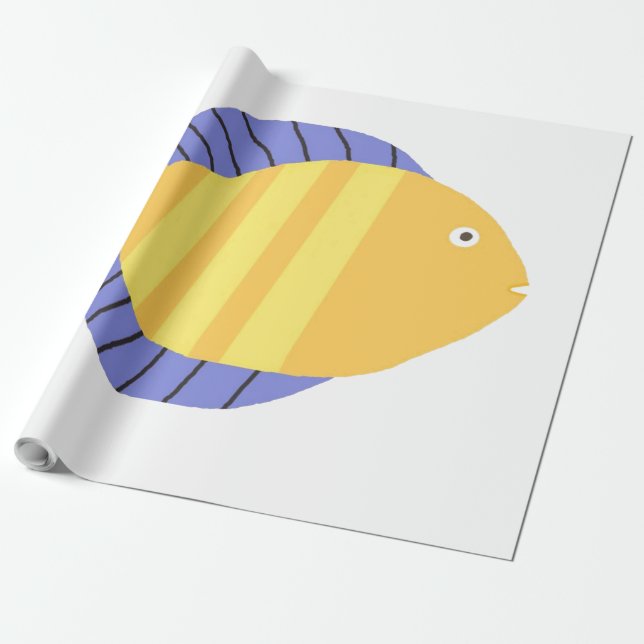 Papier Cadeau art de la peinture de poissons (Déroulé)