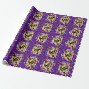 PAPIER CADEAU ART DE MARDI GRAS   