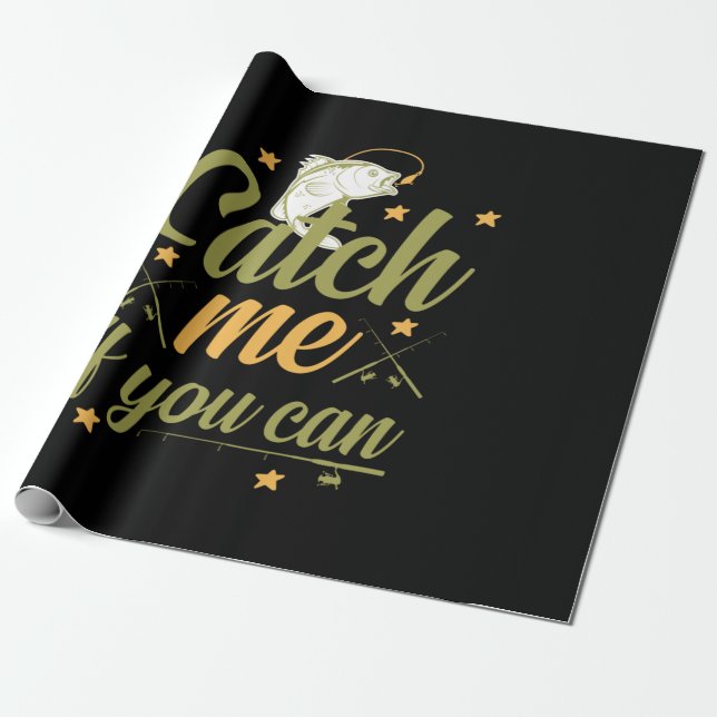 Papier Cadeau Art de pêche Attrape-moi si tu peux (Déroulé)