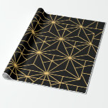 Papier Cadeau Art déco géométrique vintage des années 1920<br><div class="desc">Revenez aux années folles avec ce papier d'emballage géométrique d'inspiration art déco vintage. Entièrement personnalisable si vous souhaitez modifier la couleur de l'arrière - plan ou du motif.</div>