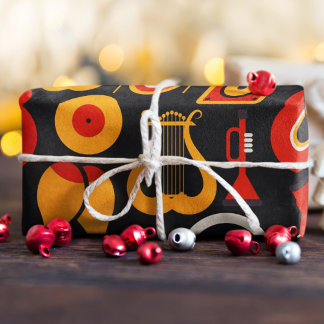 Papier Cadeau Art des instruments de musique