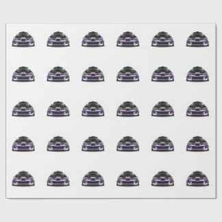 Papier Cadeau art dessinée à la main avec œil plissé violet