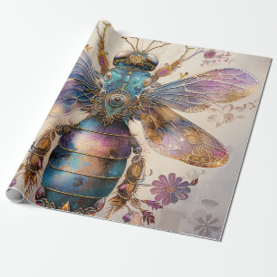 Papier Cadeau Art fantastique de scarabée bijou Steampunk (2)