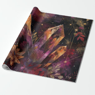 Papier cadeau Art Floral Galaxie Cristal d'Améthys