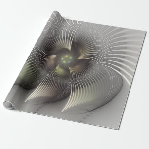 Papier Cadeau Art fractal Abstrait moderne en 3D