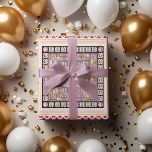 Papier Cadeau Art frontalier ethnique