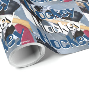 Papier Cadeau Art graphique de hockey