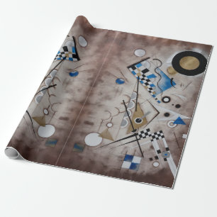 Papier Cadeau Art moderne de la moitié du siècle abstraite de