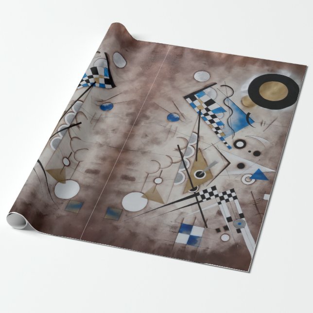 Papier Cadeau Art moderne de la moitié du siècle abstraite de (Déroulé)