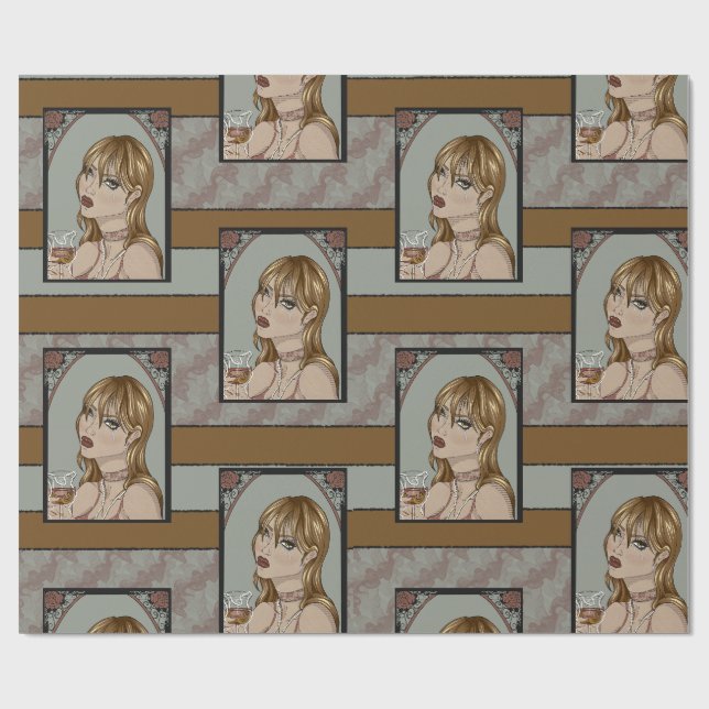 Papier Cadeau Art Nouveau (Plat)
