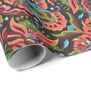 Papier Cadeau Art nouveau floral Christopher