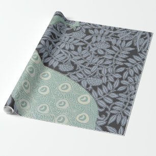 Papier Cadeau Art Nouveau Peacock Classic Vintage Bird