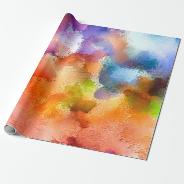 Papier Cadeau Art numérique motif abstrait. Dessin à main modern (Déroulé)