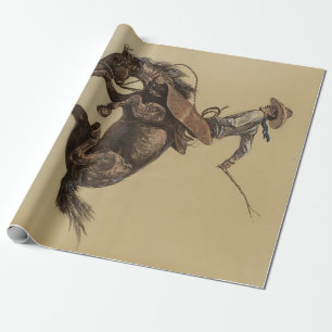 Papier Cadeau Art occidental "Bucking Horse" par Will James