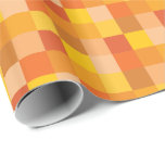 Papier Cadeau Art orange et jaune de pixel du motif | de