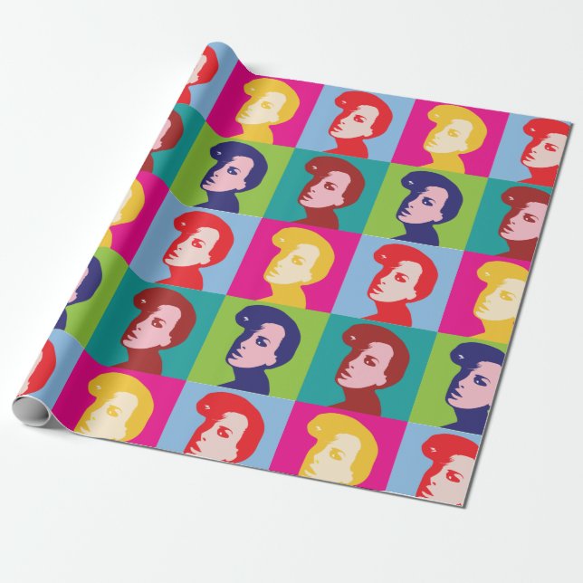 Papier Cadeau Art pop féminin rétro (Déroulé)