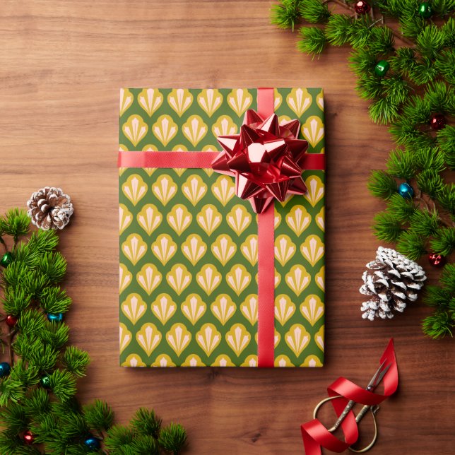 Papier Cadeau Art populaire ornements de Noël (Cadeau de vacances)