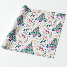 Art populaire scandinave Arbres de Noël & Cheval d