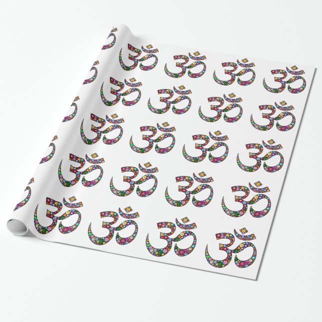 Papier Cadeau Art symbolique floral Namaste (Déroulé)