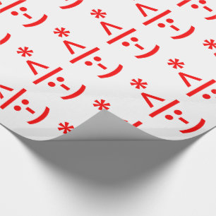 Papier Cadeau Art texte de Noël Emoticon Xmas ASCII