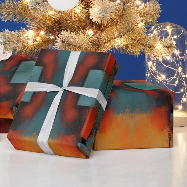 Papier Cadeau Art Textural Abstrait : Couleurs de l'Art Conceptu (Vacances)